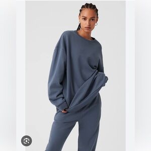 Alo Yoga Chill Pullover Set, Bluestone, Size S/L